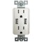 Electriduct Electriduct Duplex Receptacles with USB Ports WP-TT-2P2U-4A-WT - alternate 2